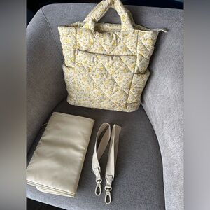 Beis Diaper Tote/Backpack in Garden Party - BEIS